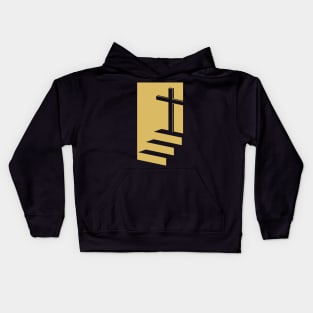 Stairs leading to the cross of Christ. Kids Hoodie